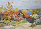 Плес. Переулок Кропоткина. 25х35. х.к.м. 2010 г.